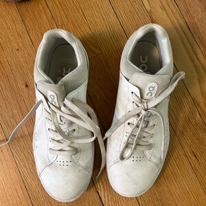 On cloud Womens white sneakers size 9.5